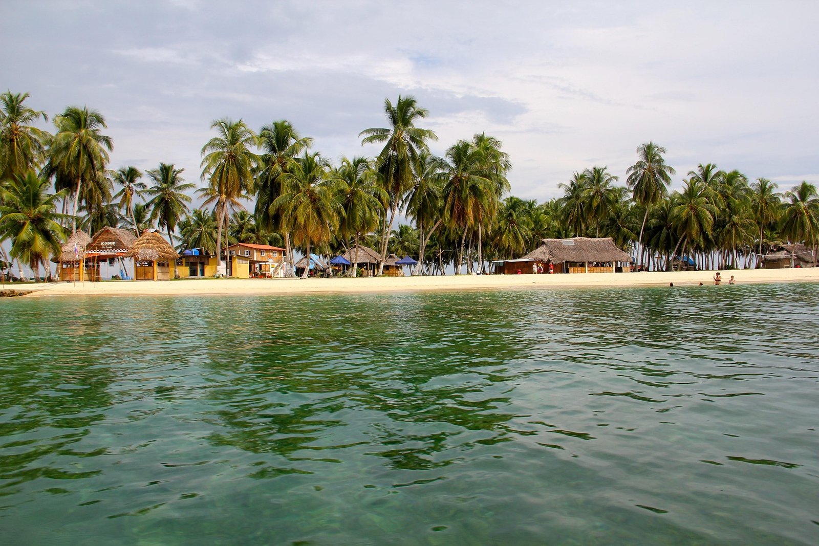 Tropical beach community in Panama